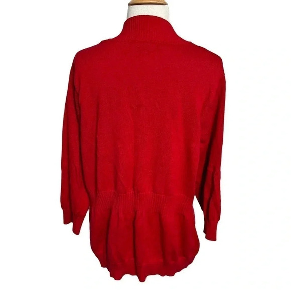 89 & Madison 3X plus-size red open light weight cardigan‎ - Picture 2 of 5